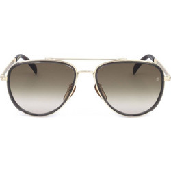 David Beckham DB7068/G/S 2F7/HA Ανδρικά Γυαλιά Ηλίου Aviator Κοκάλινα Χρυσά με Γκρι Degradee Φακό