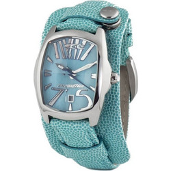Chronotech Γυναικείο Ρολόι με Γαλάζιο Δερμάτινο Λουράκι CT2039L-24