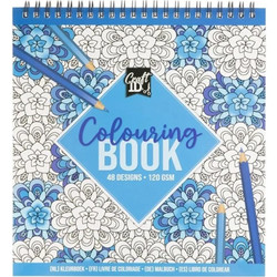 Σπιράλ Anti-Stress Colouring Book Craft ID 48 Σχέδια 21x20cm 120gr Μπλε
