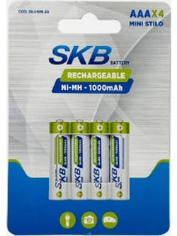 Μπαταρίες Ni-MH AAA SKB MH1000AAA Επαναφορτιζόμενες - 1000mAh, 1000 Κύκλοι & 4 τεμ