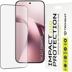Techsuit - 111D Πλήρης Κάλυψη / Πλήρες Γυαλί με Κόλλα - Xiaomi 17T - Μαύρο