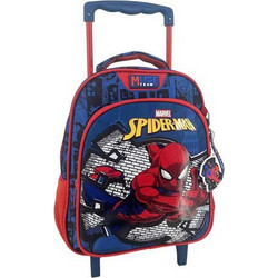 Must Spiderman Σχολική Τσάντα Τρόλεϊ Νηπιαγωγείου Μπλε 508812