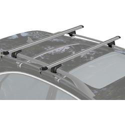 HOMCOM Ανθεκτικές Μπάρες Οροφής Αυτοκινήτου 75 kg με Κλείδωμα και Κλειδιά Ασφαλείας, Αλουμίνιο και ABS, 135.3x5.7x7 cm, Ασημί C10-007V01