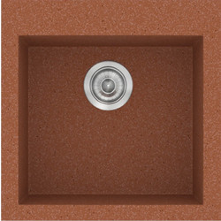 Sanitec Classic 339 Ένθετος Νεροχύτης Γρανίτη Ματ Granite Terracotta 50x50cm