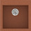 Sanitec Classic 339 Ένθετος Νεροχύτης Γρανίτη Ματ Granite Terracotta 50x50cm