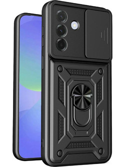 Θήκη Κινητού TechSuit CamShield Αντικραδασμική (Armor - Shockproof ) με ενσωματωμένη βάση-δαχτυλίδι και κάλυμμα καμερών για SAMSUNG GALAXY A57 ΜΑΥΡΟ