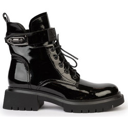 Versace 19V69 Γυναικεία Αρβυλάκια Λουστρίνι Μαύρα με Χοντρό Χαμηλό Τακούνι AMC693-H473B