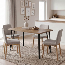 Τραπέζι Xana Megapap χρώμα sepet oak 120x70x77,5εκ