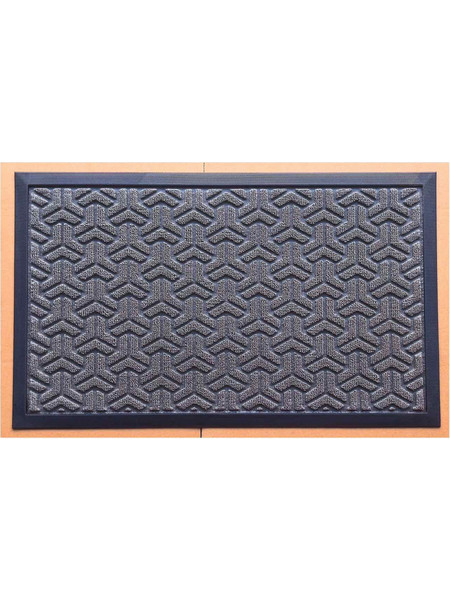 Πατάκι Εξώπορτας Ανάγλυφο Σχ.1043 45Χ75cm 100% Polypropylene Grey Flamingo