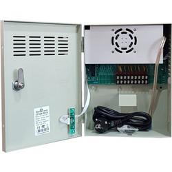 POWERTECH τροφοδοτικό CP1209-20A-B για CCTV-Alarm, DC12V 20A, 9 κανάλια