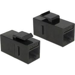 DELOCK Keystone module RJ45 86381, θηλυκό σε θηλυκό, Cat 6 UTP, μαύρο
