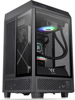 Thermaltake The Tower 100 Black Gaming Mini Tower Κουτί Υπολογιστή με Πλαϊνό Παράθυρο