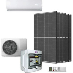 GETI Υβριδικό σετ κλιματισμού 3,5kW, 6 πάνελ 450W, πίνακας DC (GKH12K)