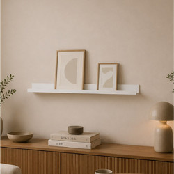 ΡΑΦΙΈΡΕΣ/ΡΆΦΙΑ ΤΟΊΧΟΥ PHOTO SHELF 80*6*7CM WHITE COLOR 6RAN892BC