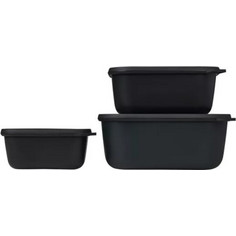 Mepal Cirqula Multi-Bowl Set 3-pcs, nordic black