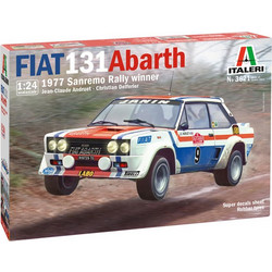 Italeri Fiat 131 Abarth 1977 Sanremo Rally Winner Συναρμολογούμενο Πλαστικό Μοντέλο Αυτοκίνητου 1:24