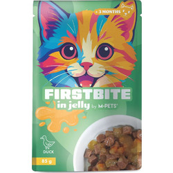 M-Pets Firstbite Kitten & Adult with Duck in Jelly 85gr