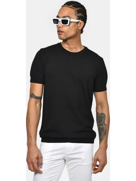 Ανδρικό T-shirt 100% Βαμβακερό - Φυσική Αίσθηση & Ανάλαφρη Άνεση - ΜΑΥΡΟ