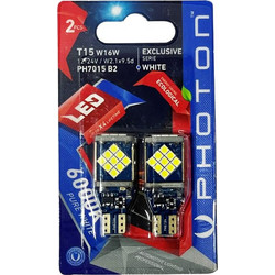 Photon Λάμπες Led Αυτοκινήτου Canbus T15 W16W Pure White 12-24V 6000K σετ 2τμχ