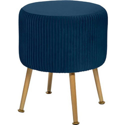 Σκαμπό 07.166595C 35x41cm Blue-Gold