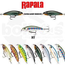 Rapala Ultra Light Minnow Τεχνητό Δόλωμα Ψαράκι Συρτής 6cm 4gr RT