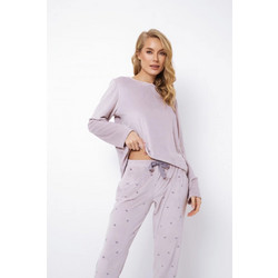 Aruelle IZZIE Σετ Γυναικείες Πιτζάμες Χειμωνιάτικες Fleece Λιλά