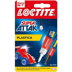 Κόλλα στιγμής 2gr+4gr All Plastics Super Attack LOCTITE