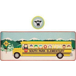 SOUTH PARK - Elementary School Bus - XL Desktop Mat + 1 Coaster