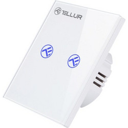 Tellur WiFi Switch 2 Ports 1800W Έξυπνος διακόπτης WiFi 2 θυρών σε λευκό (TLL331491)