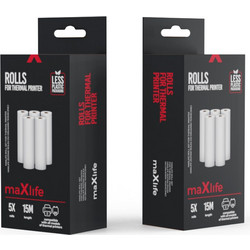 Maxlife - Roll Set for Thermal Printer - 5Pack - Θερμικά ρολά για εκτυπώσεις