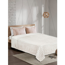 Κουβέρτα Fleece PUFFELLA ECRU MADI μονή: 160 x 220 εκ