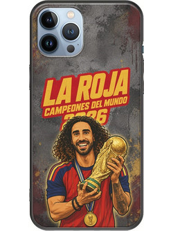Θήκη La Roja Campeones del Mundo - Marc Cucurella iPhone 12 Pro Black TPU (Μαύρη Σιλικόνη)