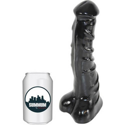 Summum Basilic Ρεαλιστικό Dildo με Βεντούζα & Όρχεις 22cm Μαύρο