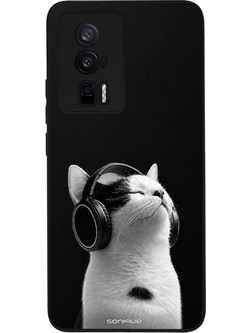Sonique Men's Edition Θήκη με Σχέδιο «Audio Kitten - White» (Xiaomi Poco F5 Pro 5G)