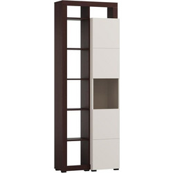 ΒΙΤΡΙΝΑ ARGYLL 1K VS1 OP 215 CASHMERE ΜΕ DARK TAILOR OAK ΧΡΩΜΑ 77x35x215εκ