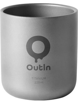 Outin Κούπα Μεταλλική Ασημί 220ml