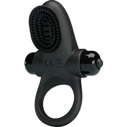 Pretty Love Vibrating Penis Ring II Ελαστικό Δαχτυλίδι Πέους Σιλικόνης με Δόνηση Μαύρο