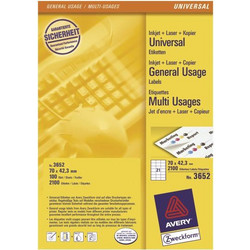 Ετικέτες Avery 70 x 42,3mm A4 (3652)