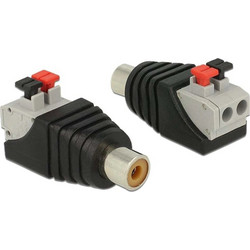 DeLock RCA female - Terminal Block with push button 2 pin (65565) 65565