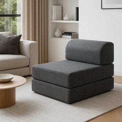 Stewe Home Πολυθρόνα Κρεβάτι Γκρι 90x70x85