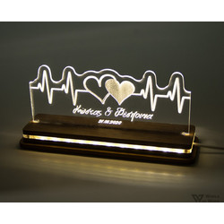 World of Wood - Φωτιστικό LED Καρδιές με Παλμό W00442 Λευκό