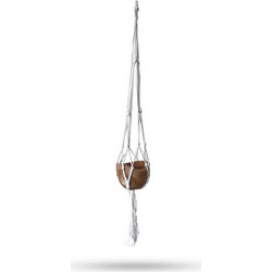 Macrame Pot Holder Classic - Natural Med Pot