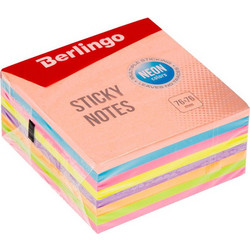 ΚΥΒΟΣ ΑΥΤΟΚΟΛΛΗΤΟΣ ULTRA STICKY' 76X 76 MM, 400 ΦΥΛΛΑ BERLINGO, NEON COLORS