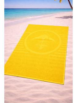 Πετσέτα Θαλάσσης Cosmin 100x175 Anchor Yellow