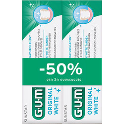 Gum Original White Toothpaste 2x75ml