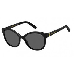 Marc Jacobs MARC554/S 807/IR Γυναικεία Γυαλιά Ηλίου Στρογγυλά Κοκάλινα Μαύρα με Γκρι Polarized Φακό