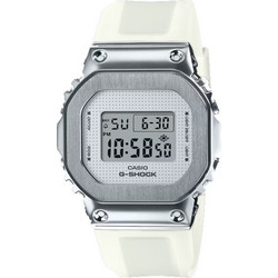 Casio G-Shock Ψηφιακό Ανδρικό Ρολόι Χρονογράφος με Λευκό Καουτσούκ Λουράκι GM-S5600SK-7