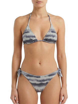 Γυναικείο μαγιό τριγωνάκι Tie-Dye γκρι
