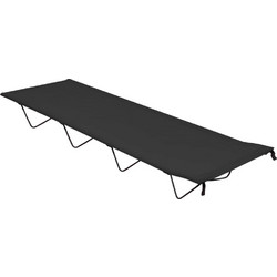 vidaXL Κρεβάτι Κάμπινγκ Μαύρο 180x60x19 εκ. Ύφασμα Oxford και Ατσάλι