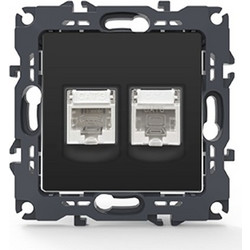 PRIME ΠΡΙΖΑ ΤΗΛΕΦΩΝΟΥ ΜΕ ΒΥΣΜΑ 1XRJ11 CAT3 IP20 & ΠΡΙΖΑ ΔΙΚΤΥΟΥ MAT ΑΝΘΡΑΚΙ ΜΕ ΒΥΣΜΑ 1XRJ45 CAT6 UTP IP20 / 1000113405